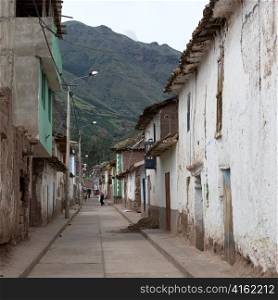 Buildings along a street, Sacred Valley, Cusco Region, Peru