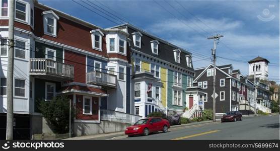 Buildings along a street, St. John&rsquo;s, Newfoundland and Labrador, Canada
