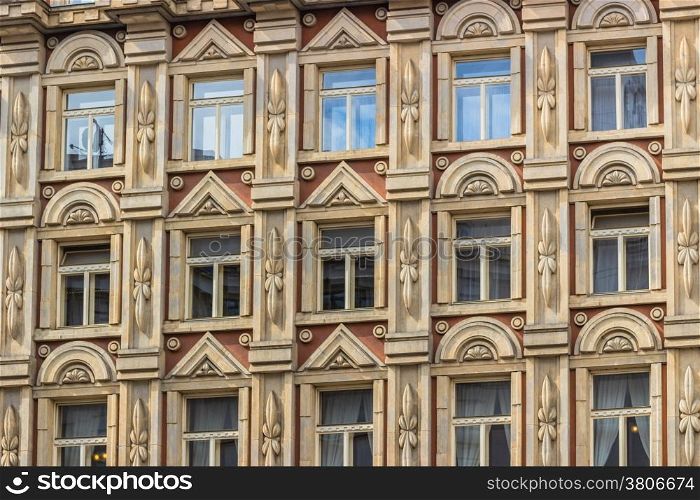 Buildings and houses in the historical center of Prague: the Adria Palac