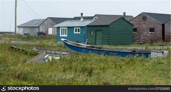 Buildings at fishing village, Sally&rsquo;s Cove, Gros Morne National Park, Newfoundland and Labrador, Canada