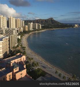 Buildings at the beachfront, Waikiki, Honolulu, Oahu, Hawaii, USA