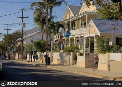 Buildings at the roadside, Duval Street, Key West, Florida, USA