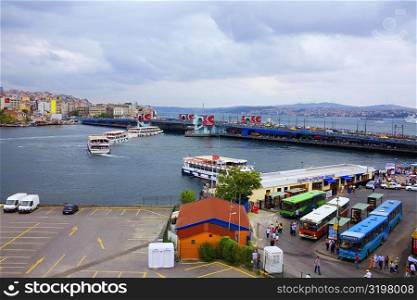 Buildings at the waterfront, Bosphorus River, Istanbul, Turkey