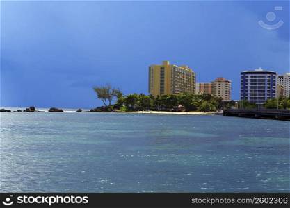 Buildings at the waterfront, Condado Beach, San Juan, Puerto Rico