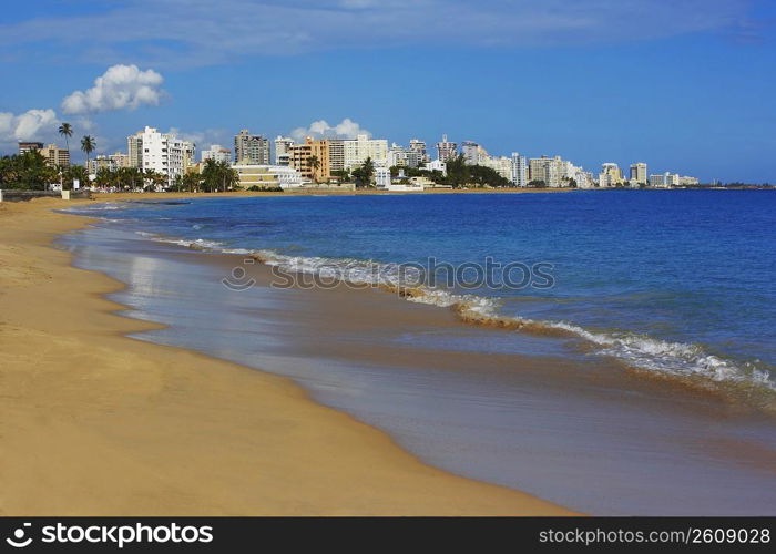 Buildings at the waterfront, Condado Beach, San Juan, Puerto Rico