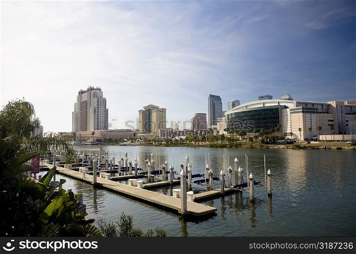 Buildings at the waterfront, Hillsborough River, Tampa, Florida, USA