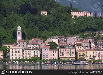 Buildings at the waterfront, Lake Como, Bellagio, Italy