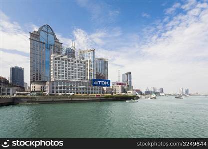 Buildings at the waterfront, Lujiazui, The Bund, Shanghai, China