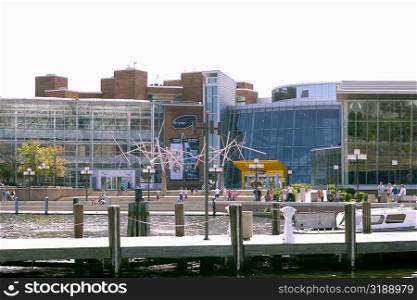 Buildings at the waterfront, Maryland Science Center, Inner Harbor, Baltimore, Maryland, USA