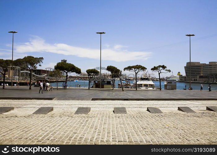 Buildings at the waterfront, World Trade Centre, Barcelona, Spain