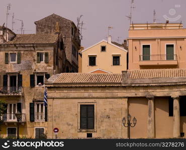 Buildings in Corfu Greece