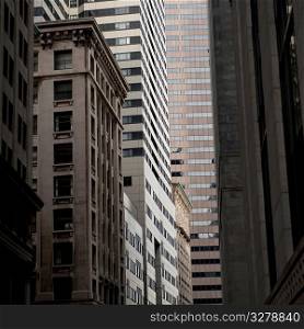 Buildings in the financial district of Boston, Massachusetts, USA
