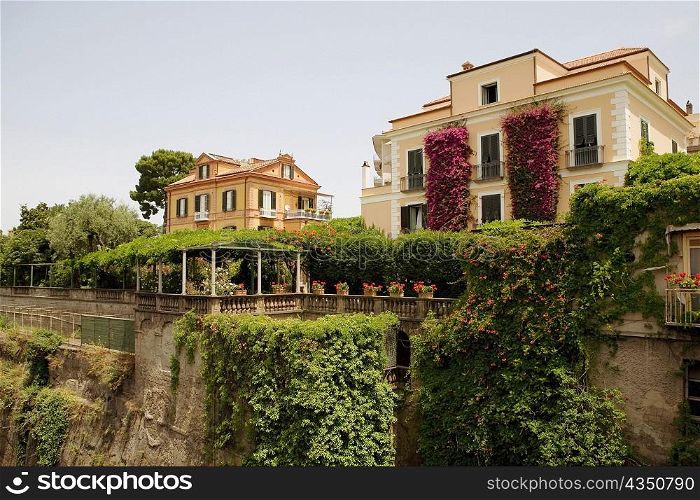 Buildings on a hill, Via Luigi De Maio, Sorrento, Naples Province, Campania, Italy