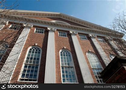 Buildings on the campus of Harvard University in Boston, Massachusetts, USA