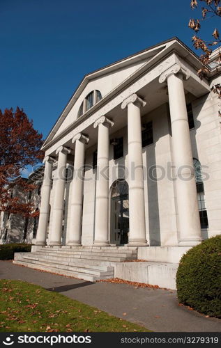 Buildings on the campus of Harvard University in Boston, Massachusetts, USA