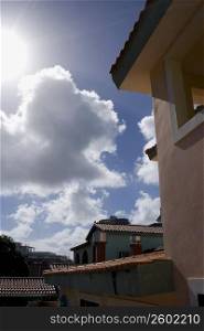 Buildings with Spanish tile roofs, Puerto Rico