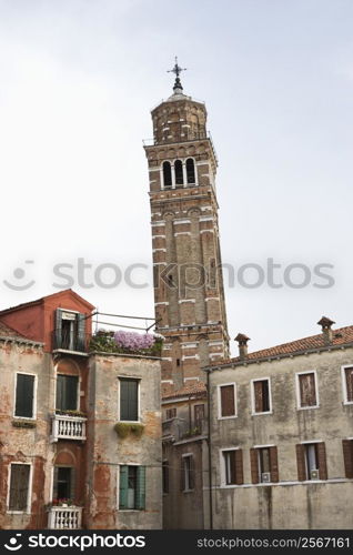 Buildings with tower in Venice, Italy.