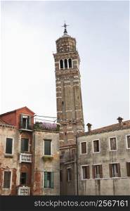 Buildings with tower in Venice, Italy.