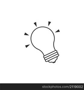 bulb line icon vector illustration design template