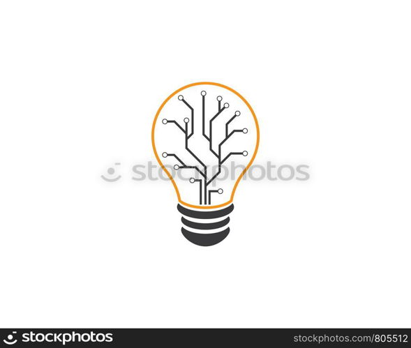 bulb logo vector ilustration template