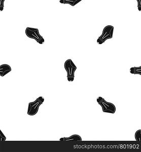 Bulb sticker pattern repeat seamless in black color for any design. Vector geometric illustration. Bulb sticker pattern seamless black