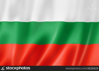 Bulgaria flag, three dimensional render, satin texture. Bulgarian flag