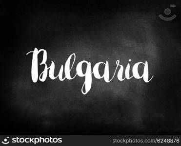 Bulgaria written on a blackboard