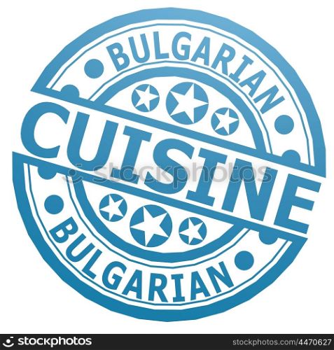 Bulgarian cuisine stamp