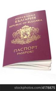 Bulgarian passport isolated on white background