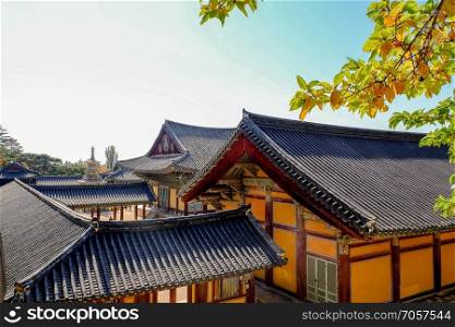 Bulguksa temple in autumn, Gyeongju, Korea