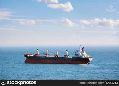 Bulk Carrier Ship in the Black Sea. Bulk Carrier Ship