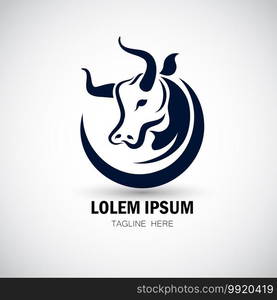 Bull Vector Graphic logo Design , vector illustration