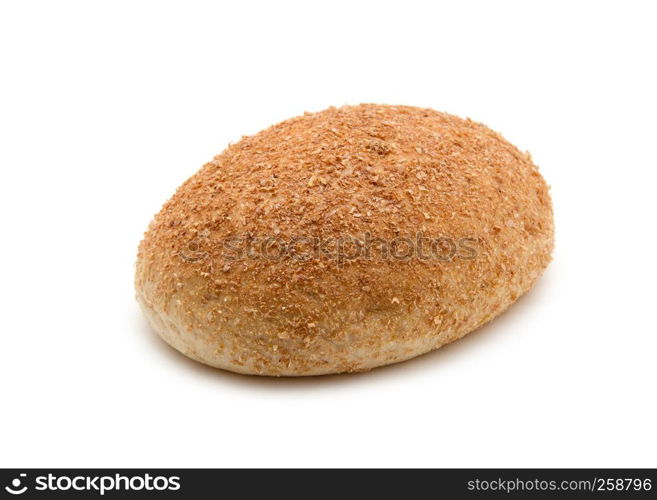 Bun made of wheat flour isolated on white