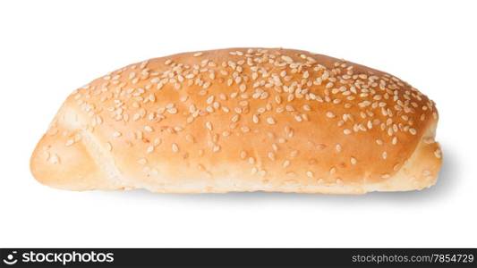 Bun With Sesame Seeds Isolated On White