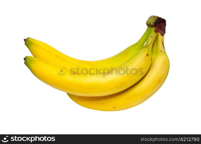 Bunch of bananas isolated on white.