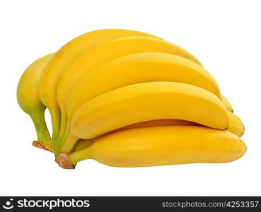 Bunch of bananas isolated on white background