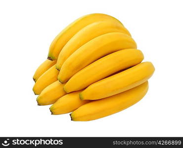 Bunch of bananas isolated on white background