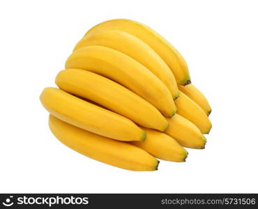 Bunch of bananas isolated on white background