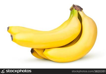 Bunch Of Bananas Upend Isolated On White Background