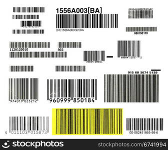 Set of realistic Barcode sticker. Bar code sticker icons. Eps10. Set of ...