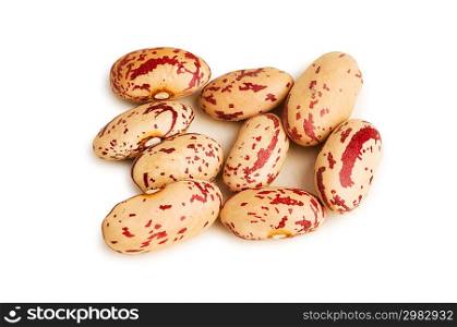 Bunch of beans isolated on the white background