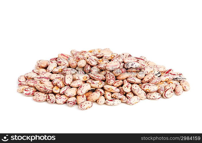 Bunch of beans isolated on the white background