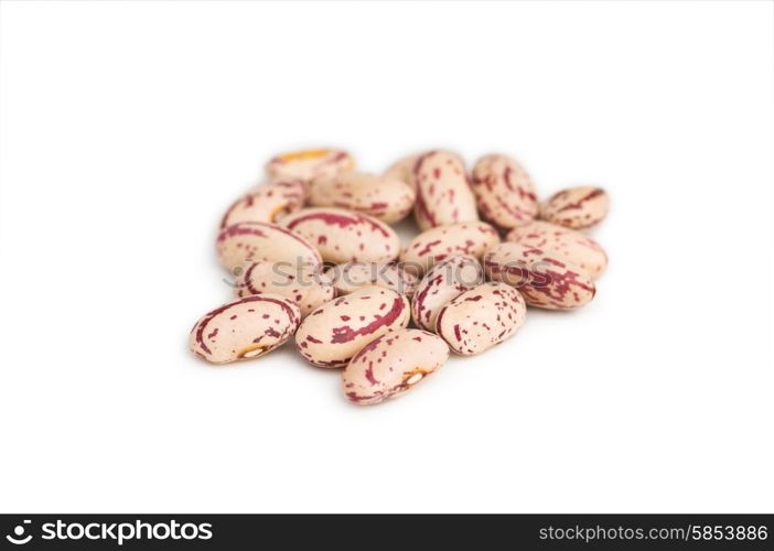 Bunch of beans isolated on the white background