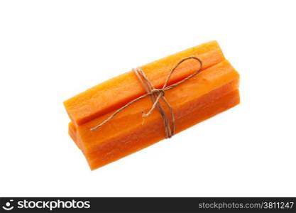 Bunch of carrot stick isolated on white background