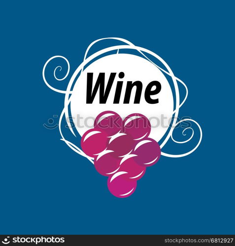 bunch of grapes for wine logo. bunch of grapes for wine logo. Vector illustration of icon