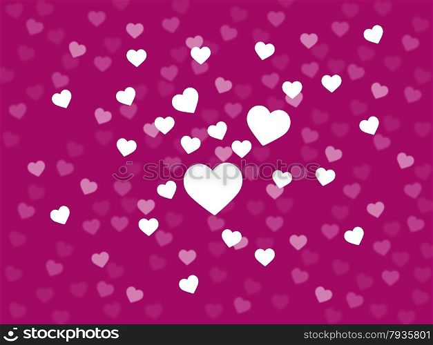 Bunch Of Hearts Background Showing Loving Couple Or Passionate Marriage&#xA;