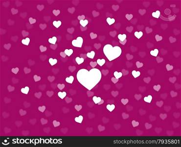 Bunch Of Hearts Background Showing Loving Couple Or Passionate Marriage&#xA;