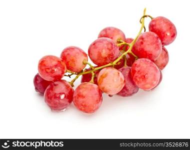 bunch of red grape isolated on white background