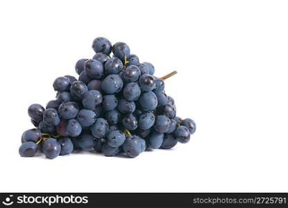 Bunch of red grapes isolated on white background