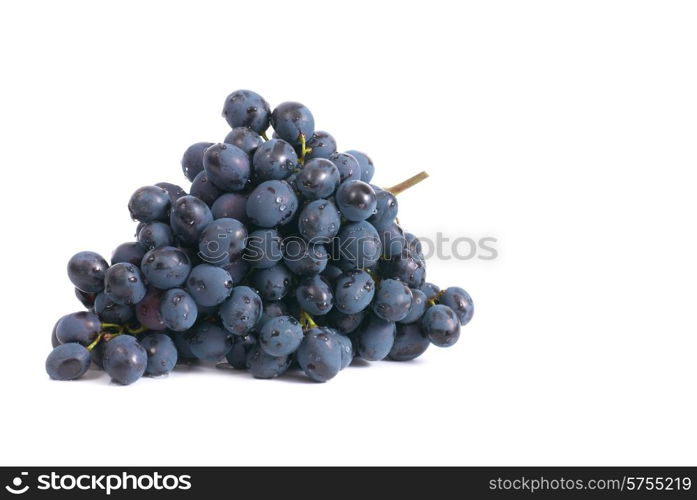 Bunch of red grapes isolated on white background